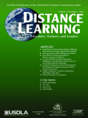 cover image of Distance Learning, Volume 15, Number 1